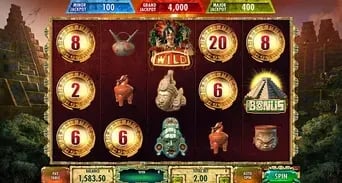 Maya: Gold coins spread across the reels