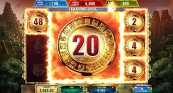 Maya: Mayans' Gold field with fixed coins and a counter