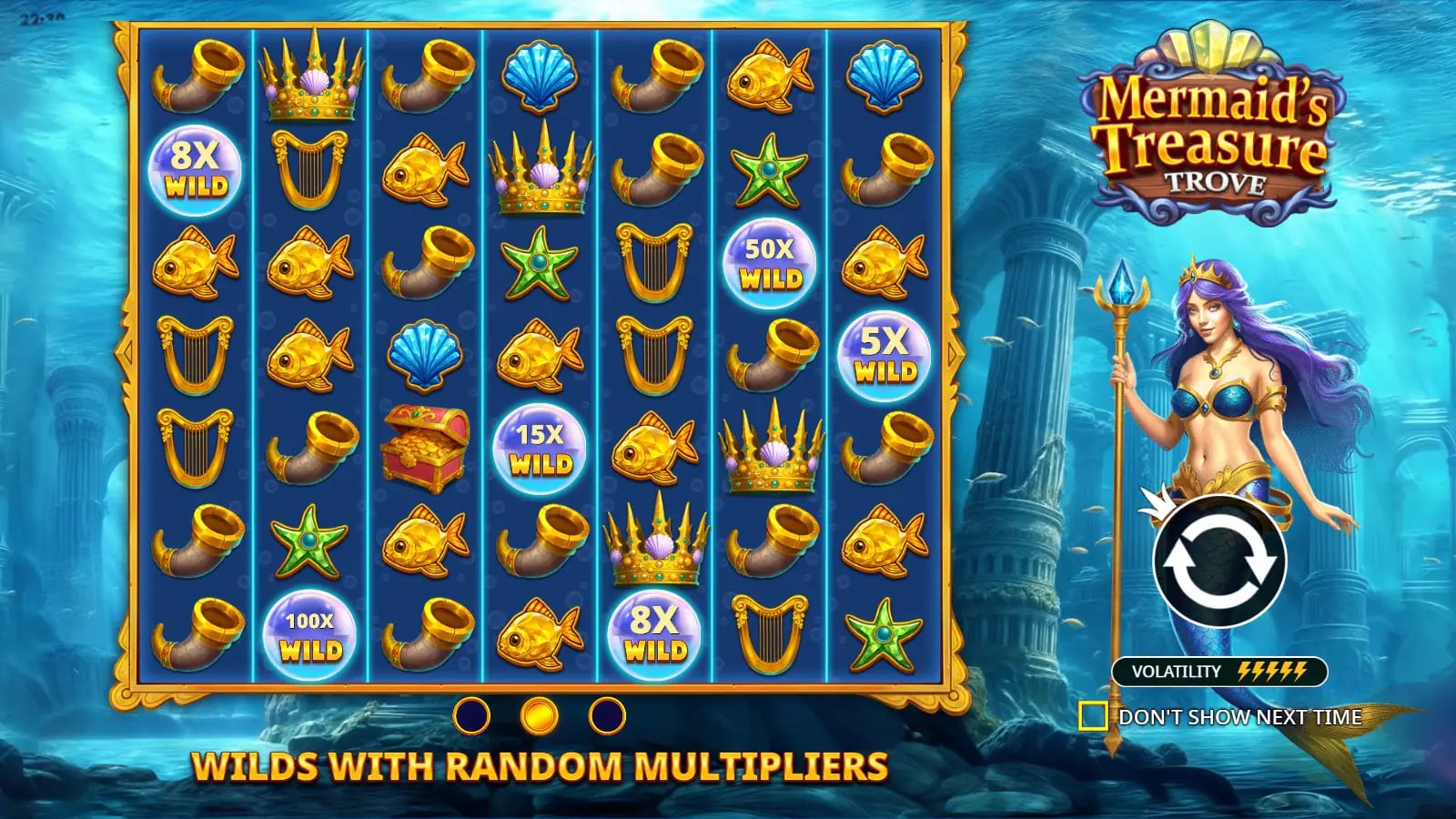 Mermaid's Treasure Trove introduction with the mermaid and illustrated Wild values