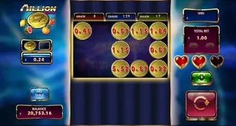 Million 777: Held coin grid and three-spin counter