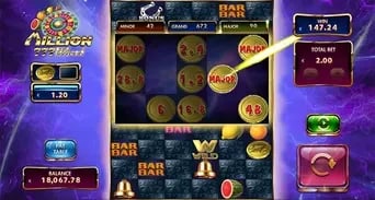 Million 777 Wheel: Coin-board jackpot award