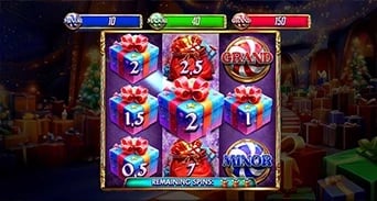 Million Christmas 2: Gift board containing sack values and named prizes