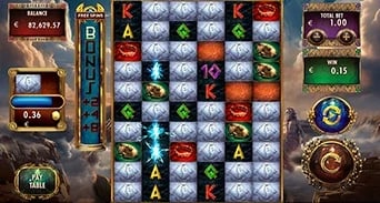 Million Zeus 2: Partly cleared field after a symbol-type removal