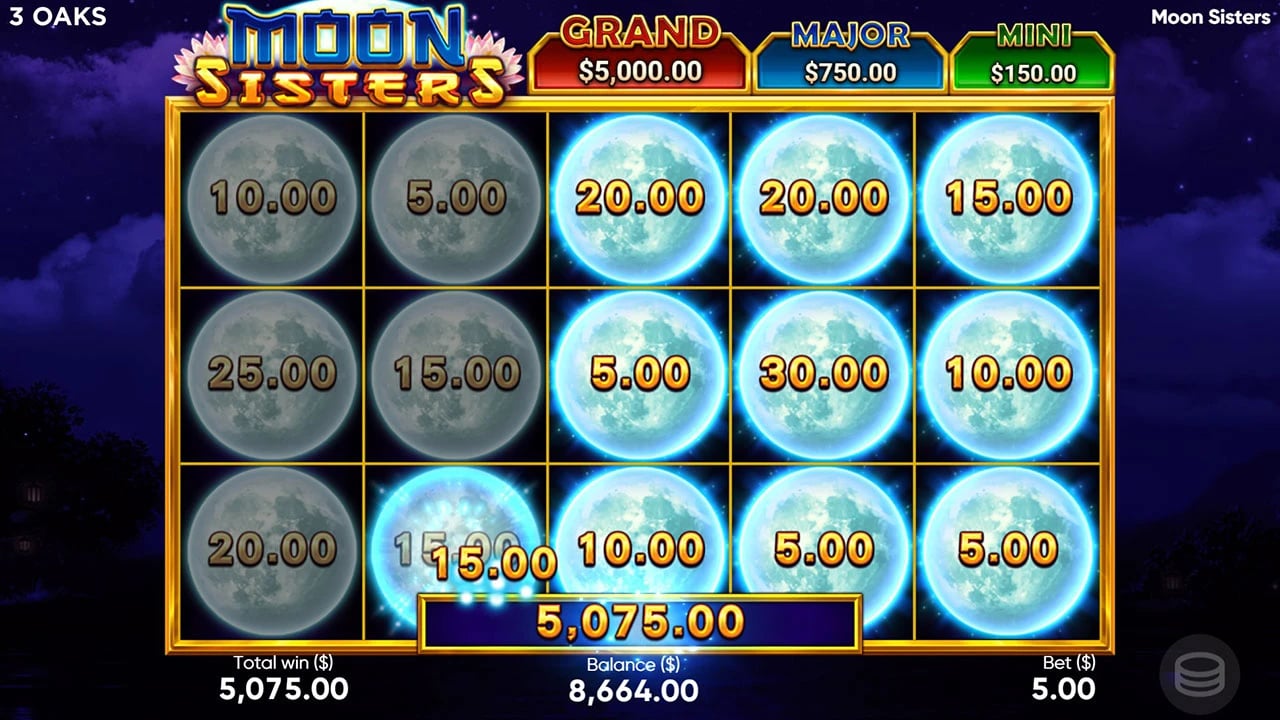 Moon Sisters: Full fifteen-position Moon board