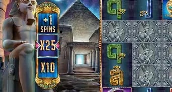 Nefertiti's Riches: Extra reel with a spin award and multiplier segments