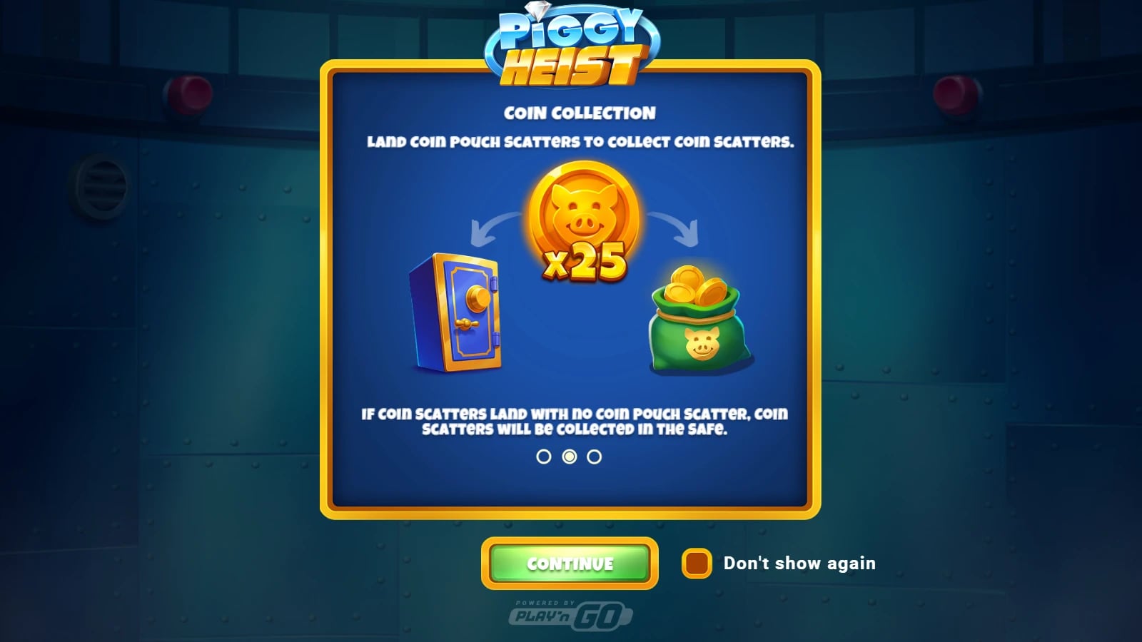 Piggy Heist Coin Collection tutorial showing a Coin, Coin Pouch and Safe
