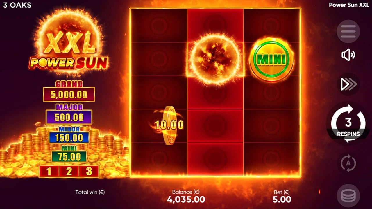 Power Sun XXL: Locked central collector during respins