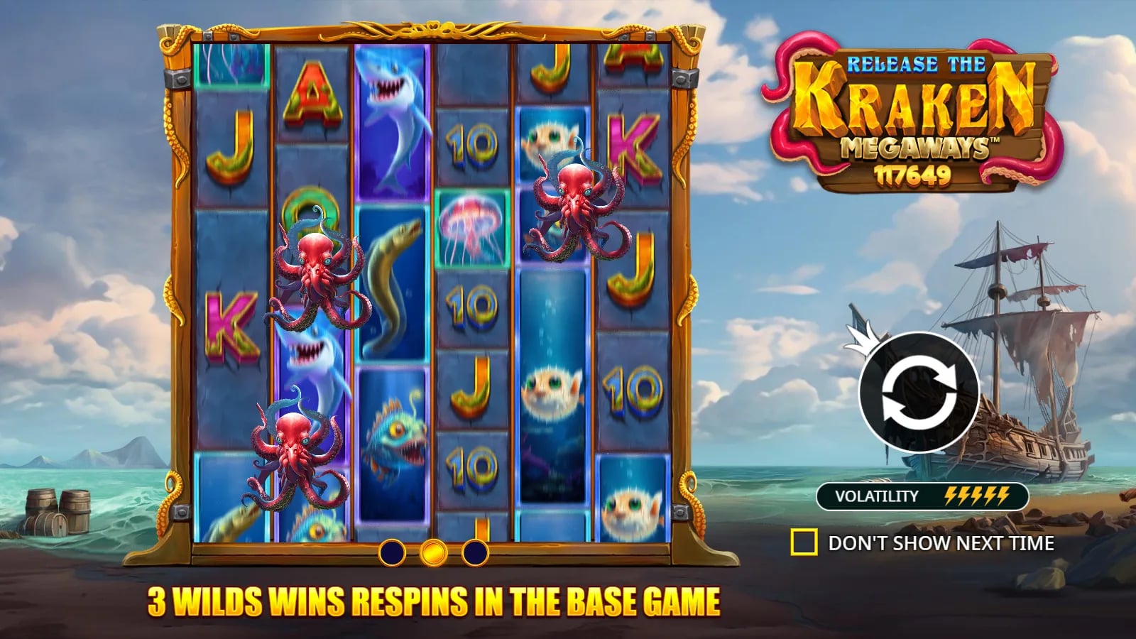 Release The Kraken Megaways official pre-play scene and six-reel preview