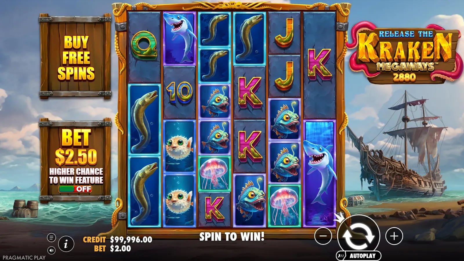 Release The Kraken Megaways later official base spin