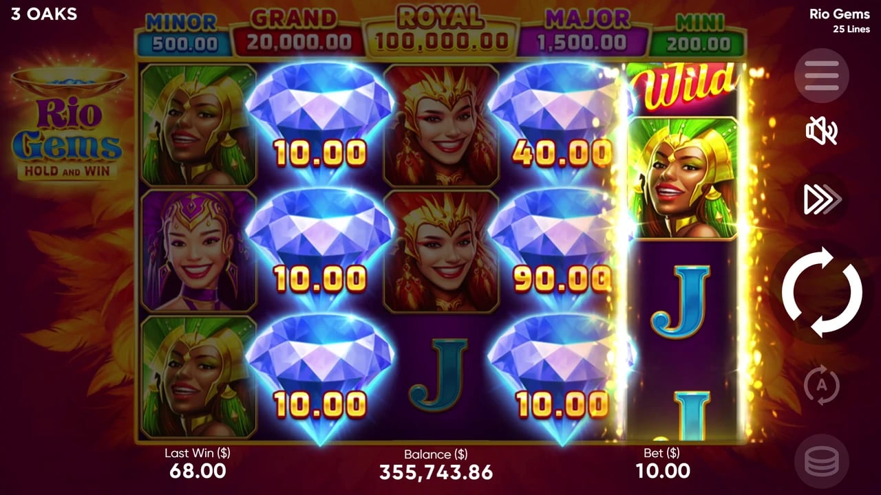 Rio Gems: Value Gems on the carnival reels