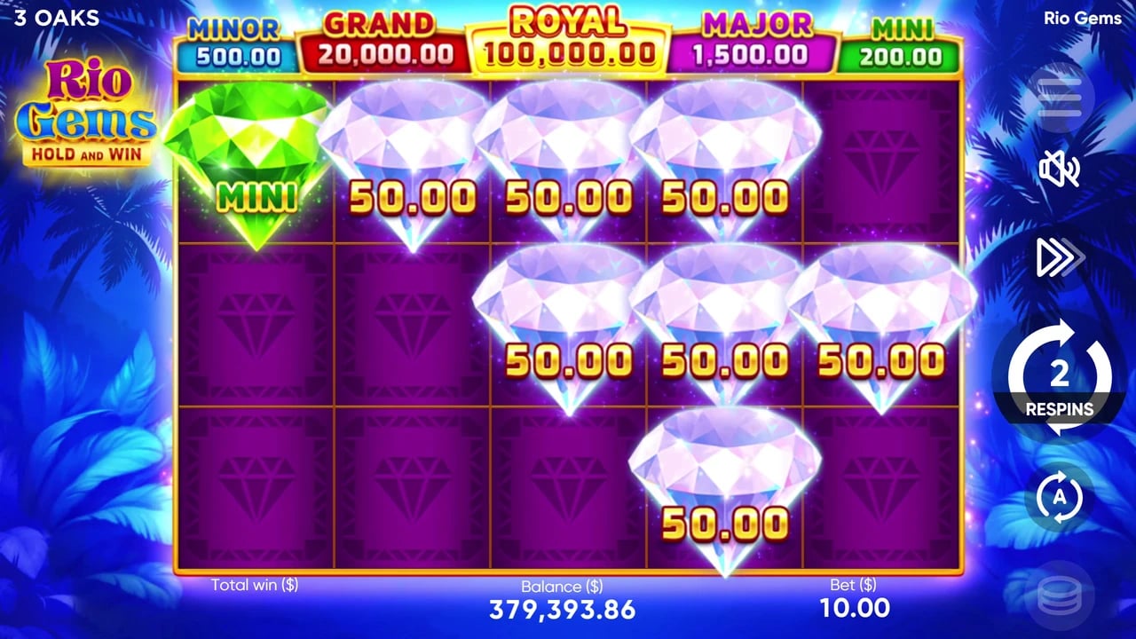Rio Gems: White Gems on the Super board