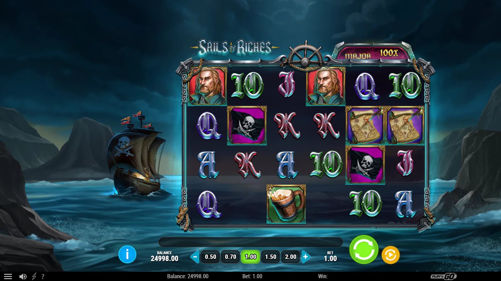 Sails of Riches later ordinary board under MAJOR 100× header