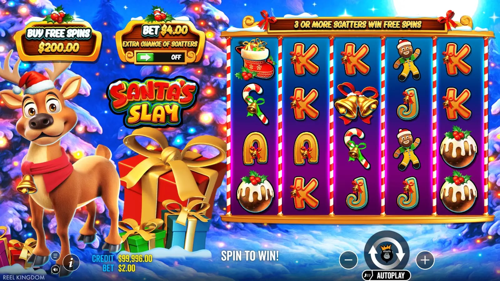 Santa's Slay later ordinary reel result with sweets and bells