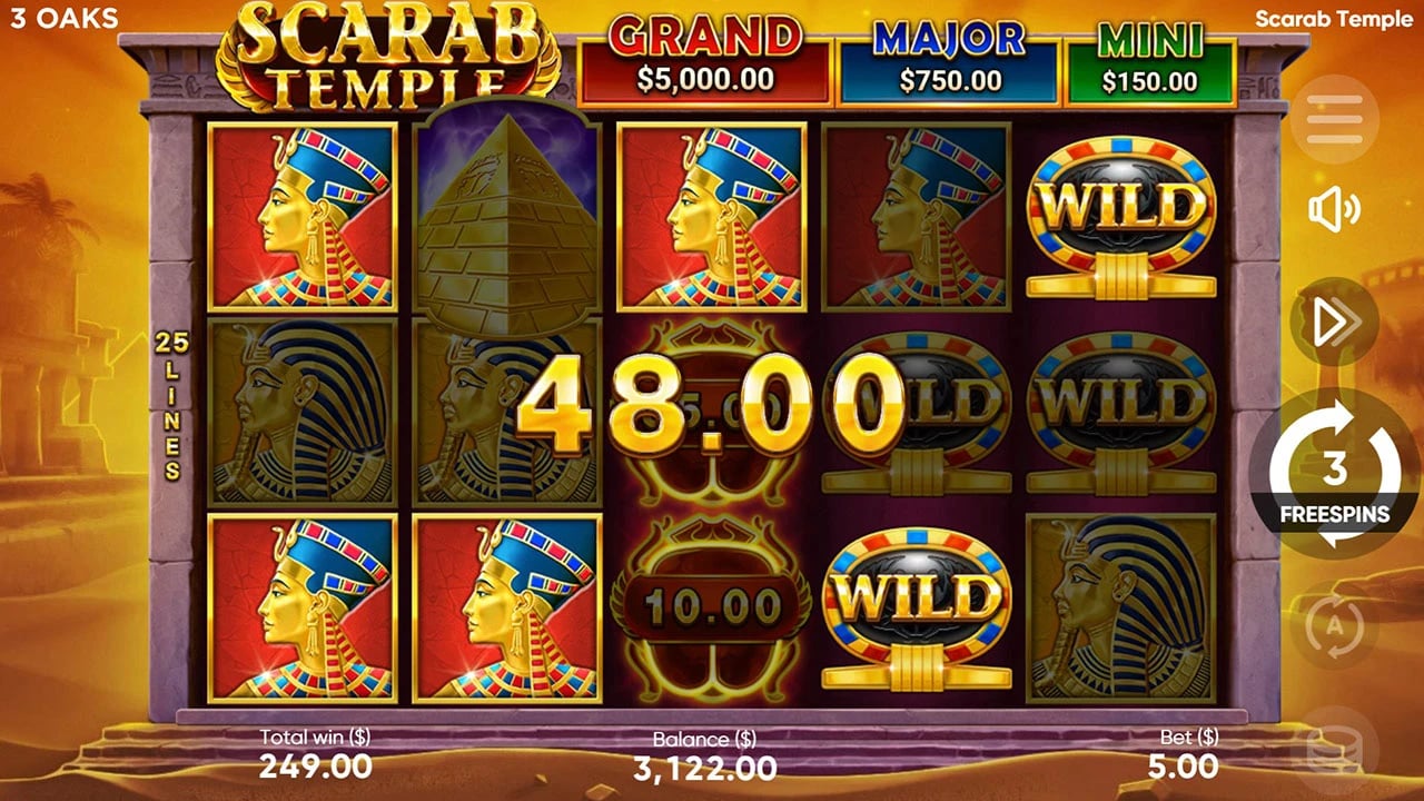 Scarab Temple: Scarab Temple Free Spins board
