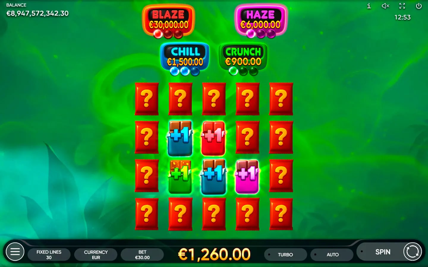 Sloth Game Pick Game with hidden snack boxes, colour upgrades and four jackpot tiers