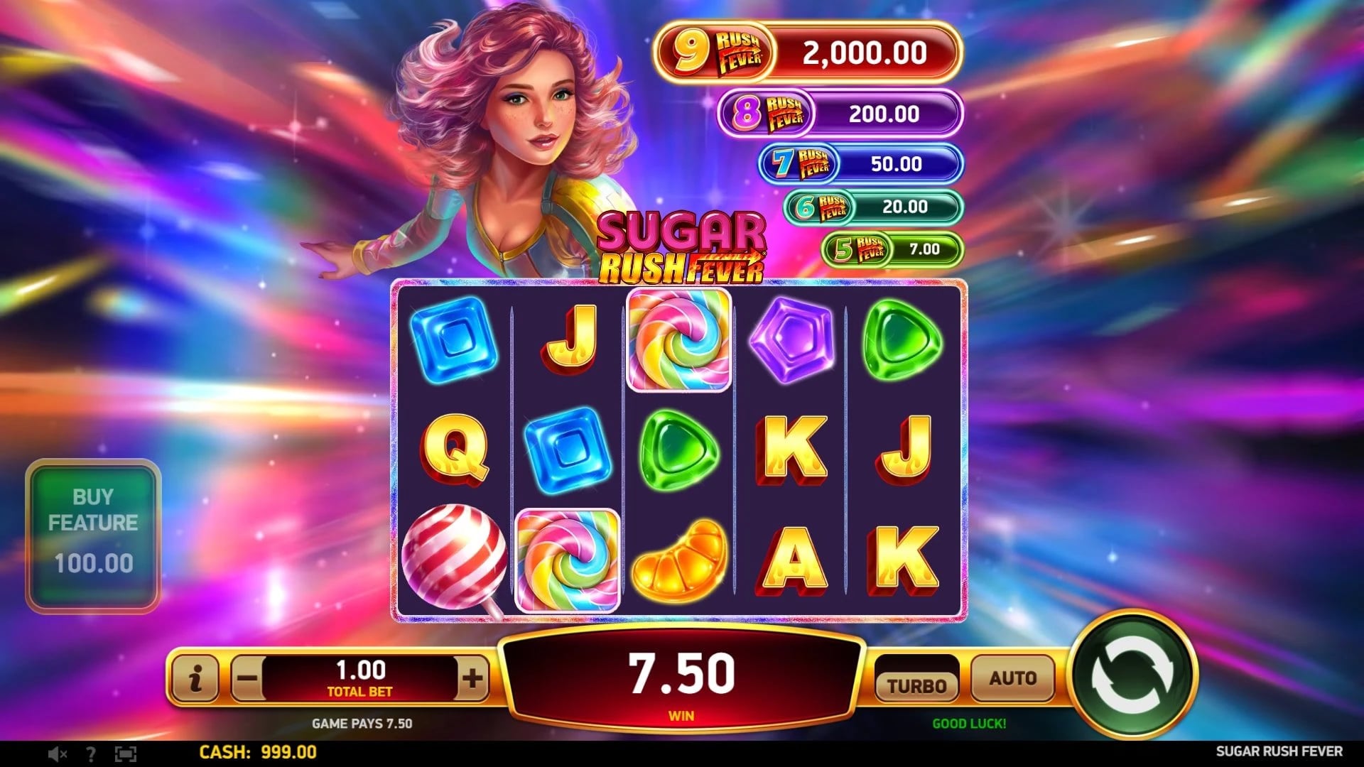 Sugar Rush Fever: Five-reel candy field