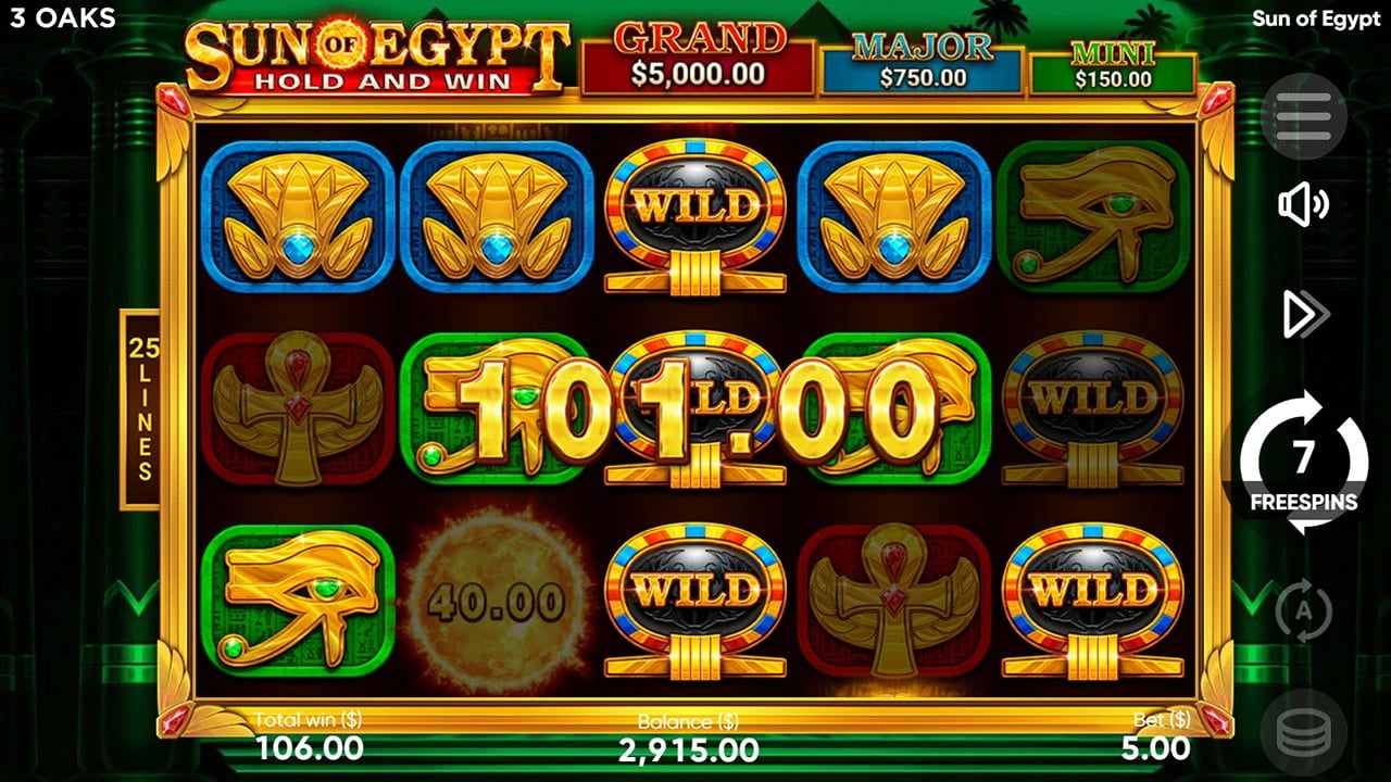 Sun Of Egypt: Original Sun of Egypt Free Spins