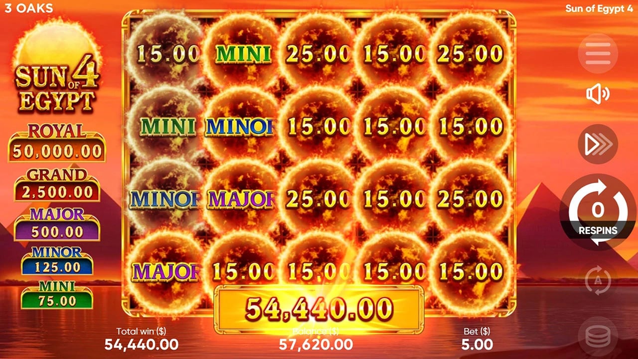Sun Of Egypt 4: completed twenty-position collection and final result
