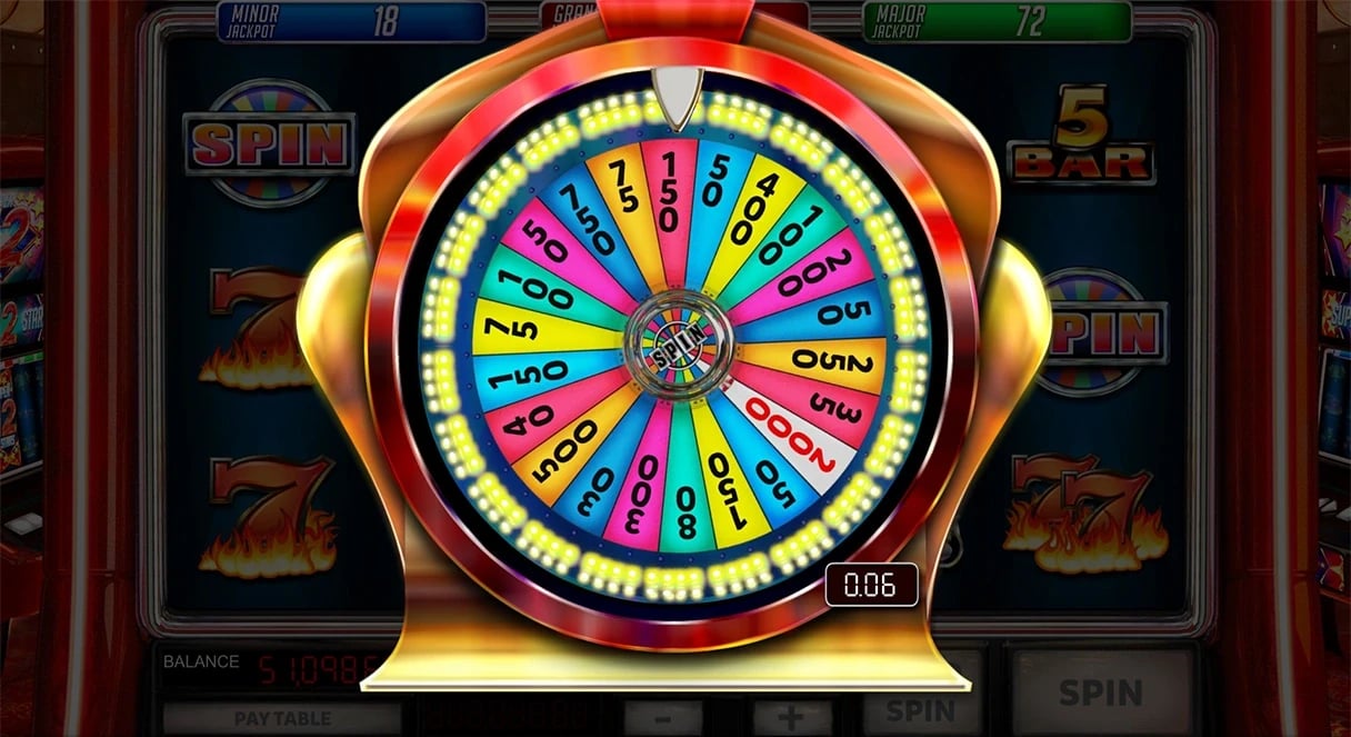 Super 12 Stars: Separate Wheel Bonus over the reels