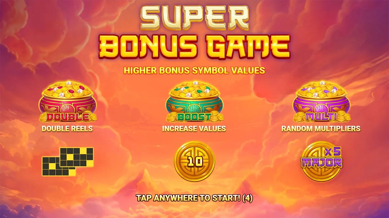 Super China Pots: Super Bonus feature instructions