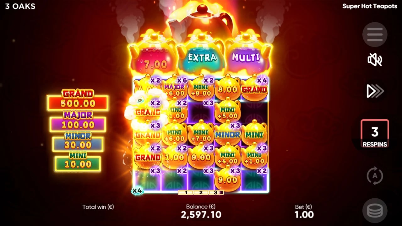 Super Hot Teapots: Expanded field with row and cell multipliers