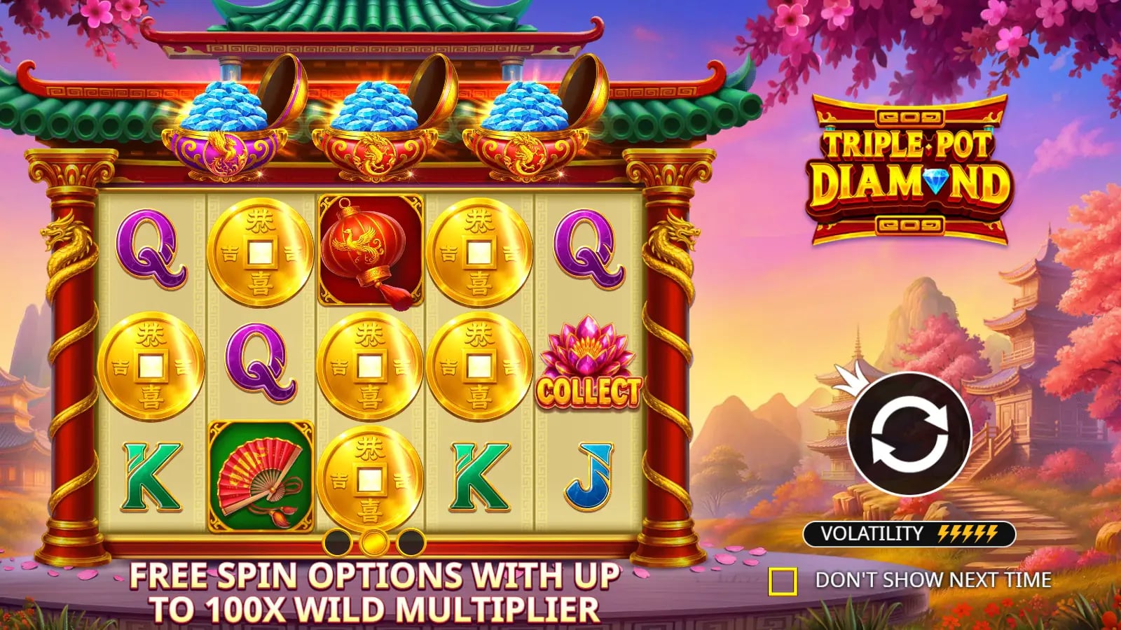 Triple Pot Diamond opening preview with three coloured pots