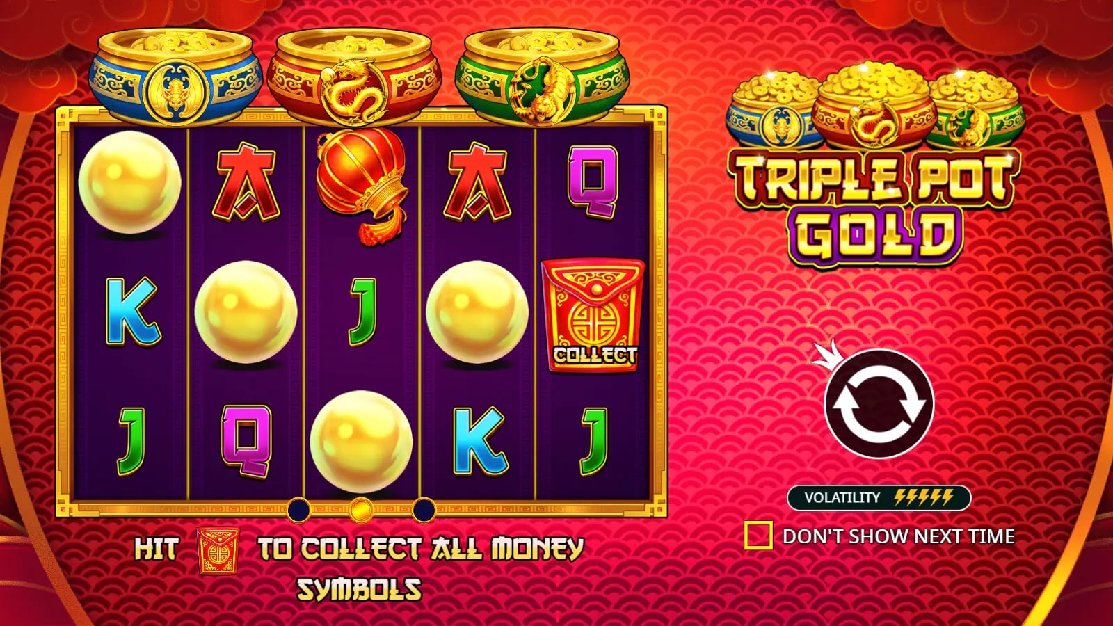 Triple Pot Gold official demo opening with Bat Dragon and Tiger artwork