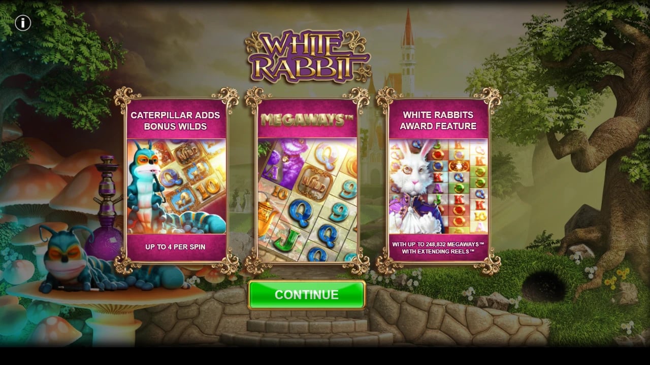 White Rabbit introduction with Caterpillar Wilds and extending reels