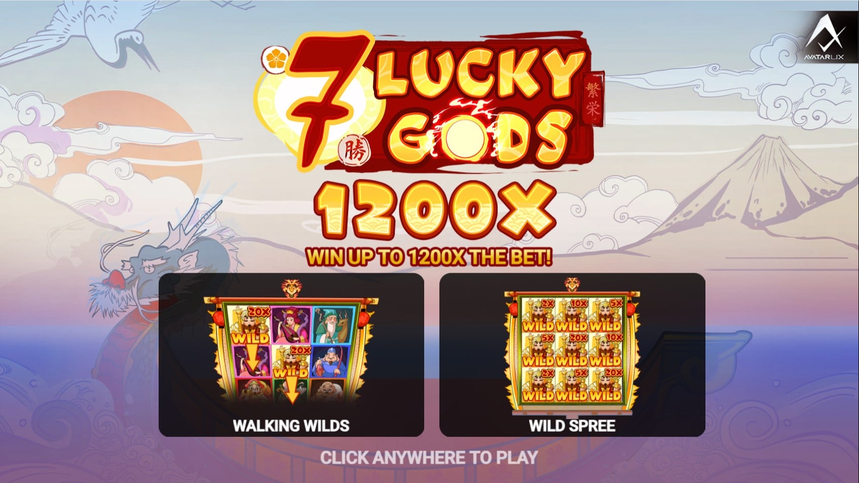 7 Lucky Gods slot game artwork