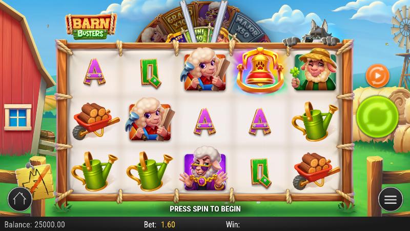 Barn Busters slot game artwork