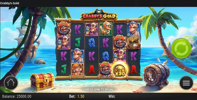Crabby’s Gold slot game artwork