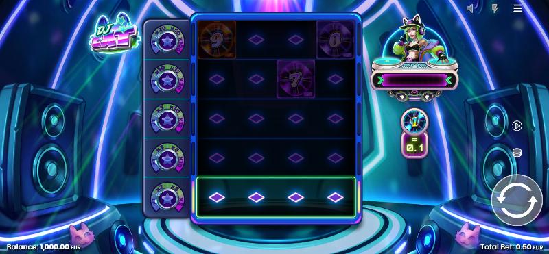 Dj Cat slot game artwork