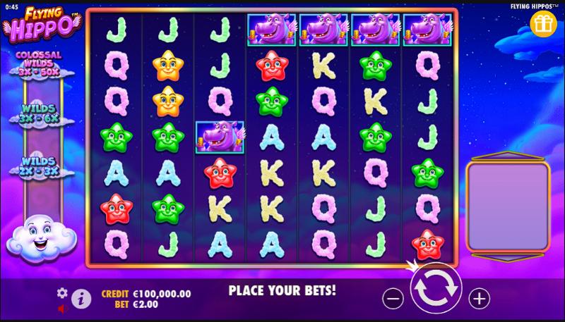 Flying Hippo slot game artwork