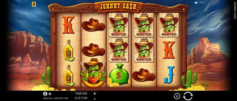 Johnny Cash slot game artwork