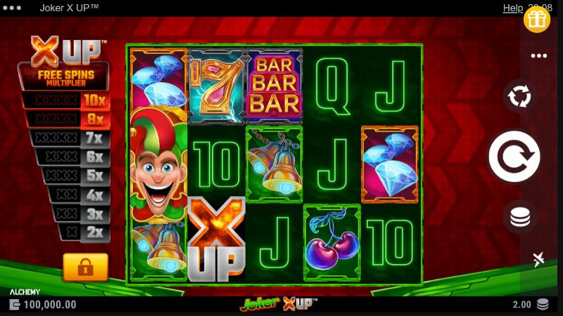 Joker X Up slot game artwork