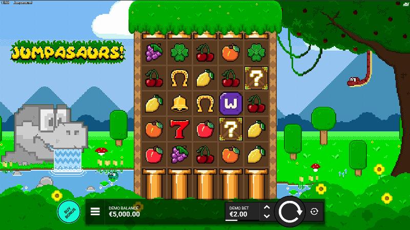 Jumpasaurs! slot game artwork