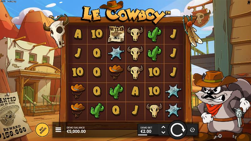 Le Cowboy slot game artwork