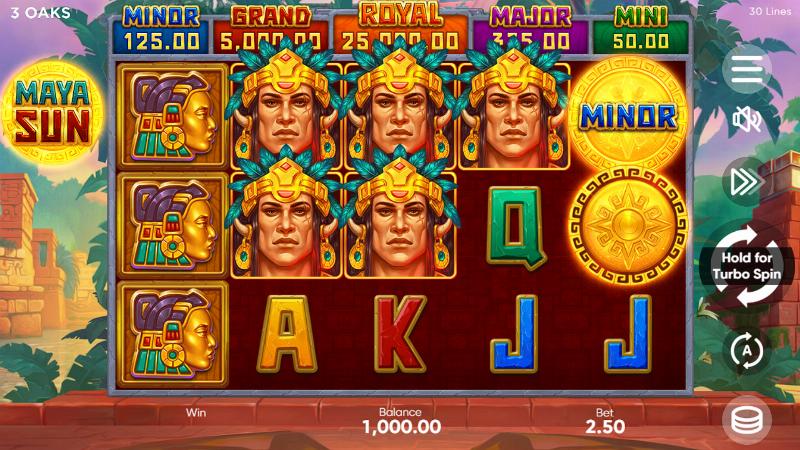 Maya Sun slot game artwork