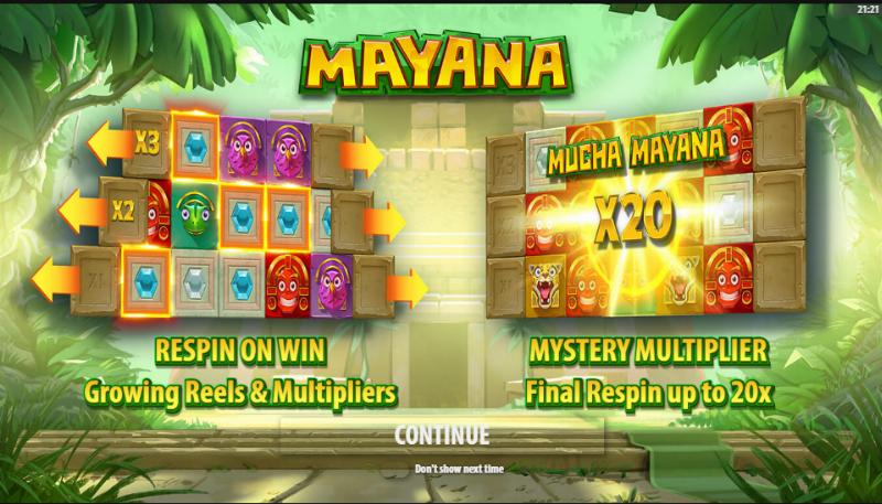 Mayana slot game artwork