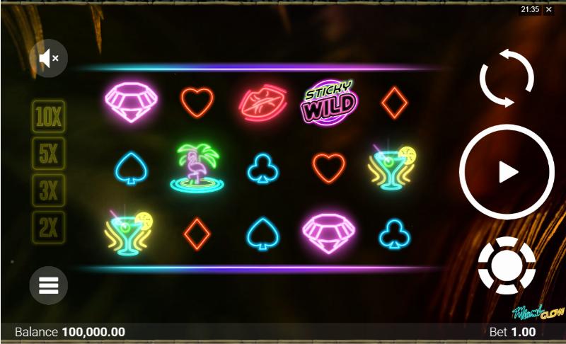 Miami Glow slot game artwork