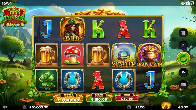 Miss Rainbow slot game artwork