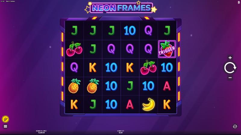 Neon Frames slot game artwork