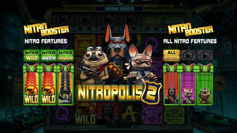 Nitropolis 2 slot game artwork
