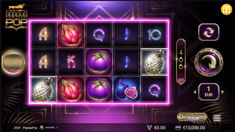 Papaya Pop slot game artwork