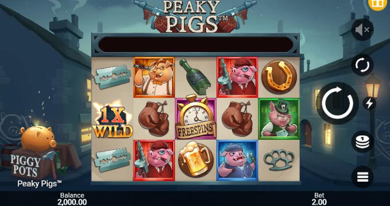 Peaky Pigs slot game artwork