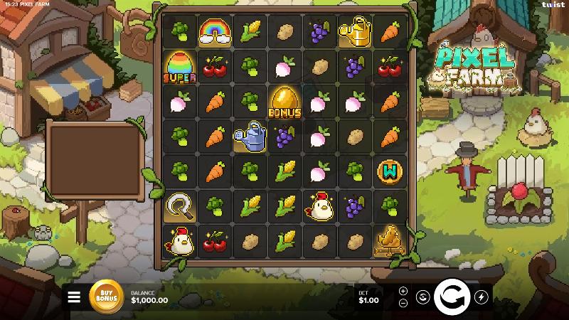 Pixel Farm slot game artwork