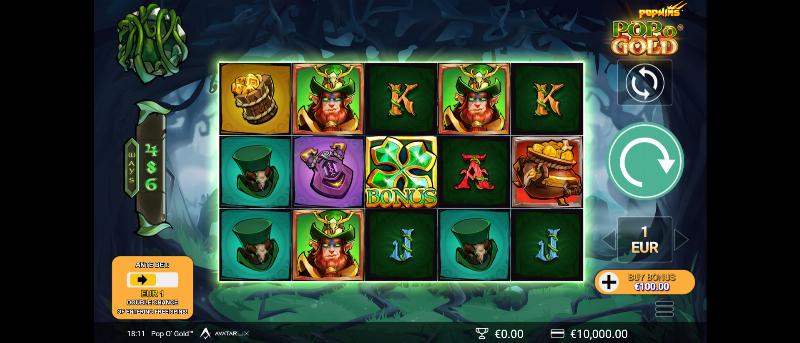 Pop O’gold slot game artwork