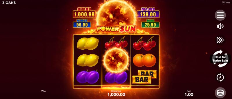 Power Sun slot game artwork