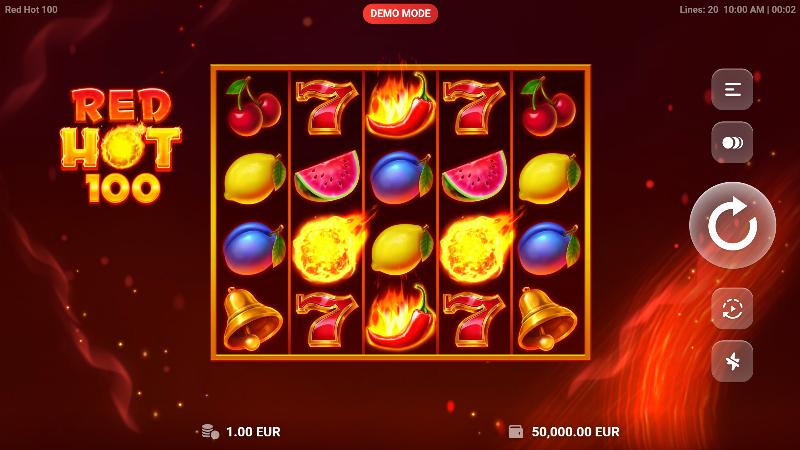 Red Hot 100 slot game artwork