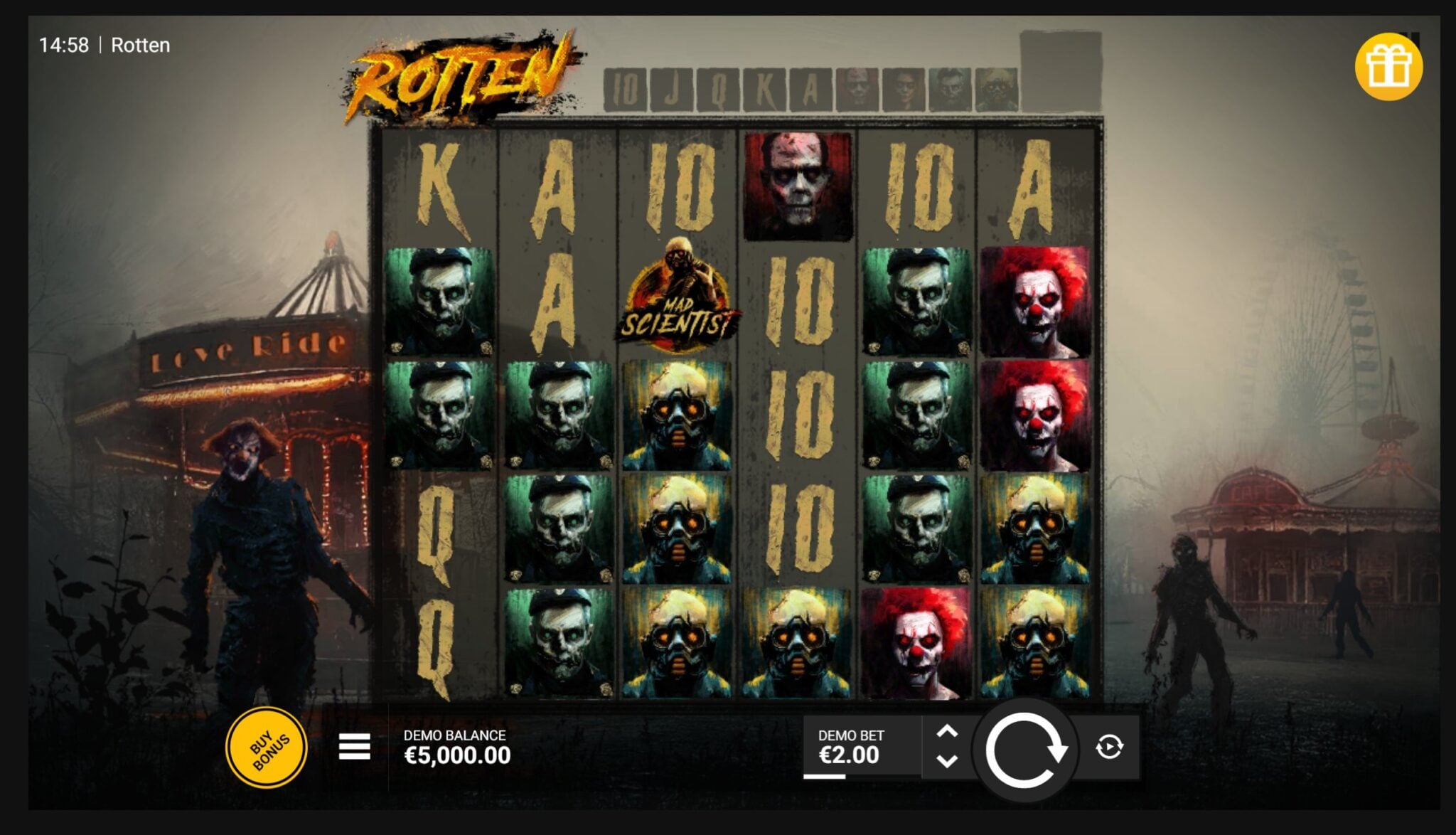 Rotten slot game artwork